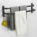 FLAT TOWEL | Porta toalha duplo em alumínio fosco