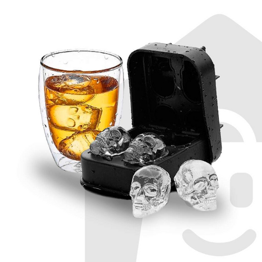 SKULL ICE | Forma de gelo caveira - Facilitah